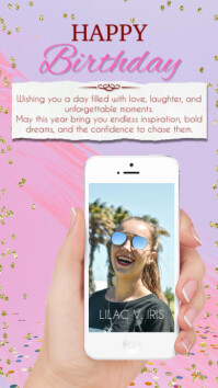 Happy Birthday Facebook Story template