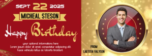 Happy Birthday facebook video Facebook-coverfoto template