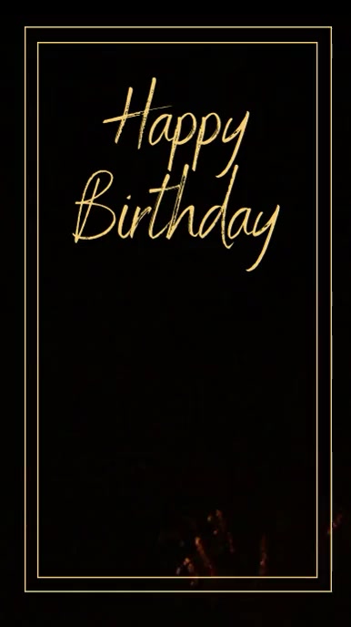 Happy birthday fireworks instagram story Instagram-verhaal template