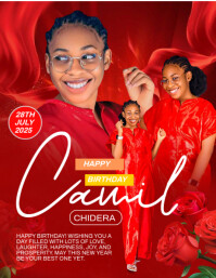 Happy birthday flyer template
