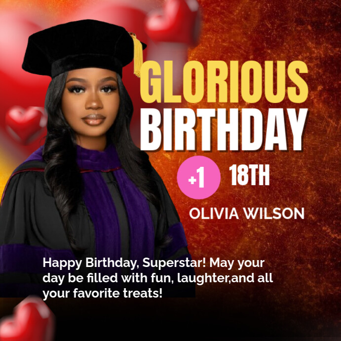 Happy Birthday Flyer Instagram Post template
