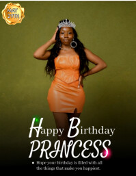 Happy birthday flyer template