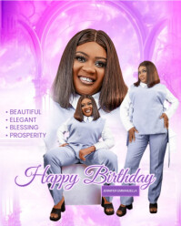 Happy Birthday Flyer Design Template Instagram Portrait