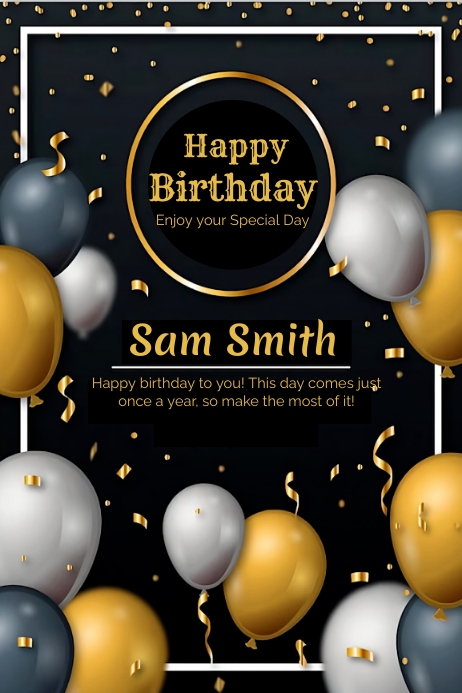 Happy Birthday flyer Template | PosterMyWall