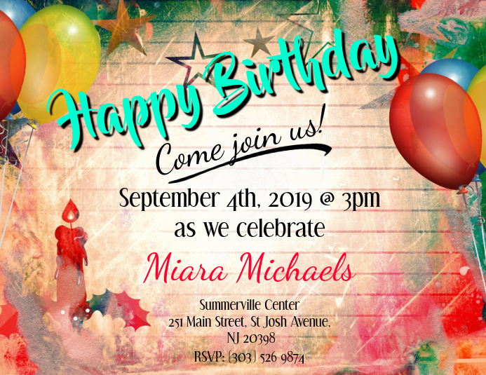 Happy  Birthday  Flyer  Template PosterMyWall  Happy  Birthday  Flyer  Template PosterMyWall