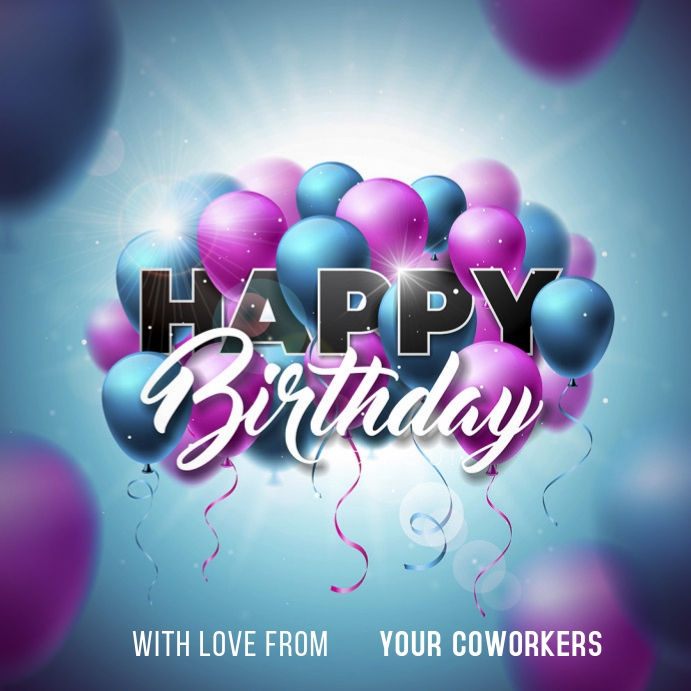 Happy Birthday flyer template Publicação no Instagram