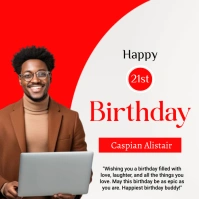 happy birthday flyer template Publicación de Instagram
