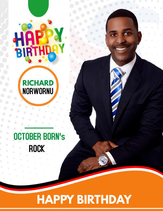 Happy Birthday Flyer Template PosterMyWall