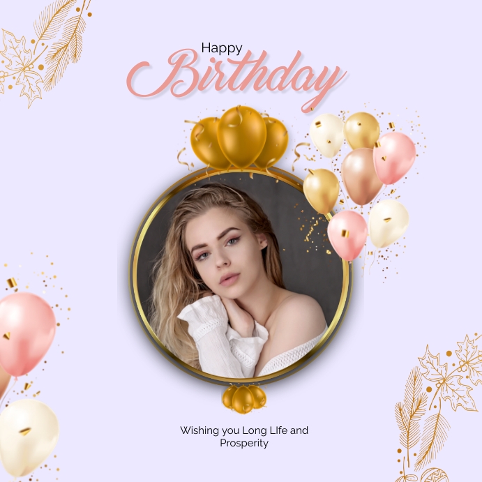 Happy Birthday Photo Frame Template