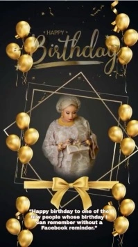 Happy Birthday Frame Digital Display (9:16) template