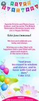 happy birthday from the church Door Hanger template