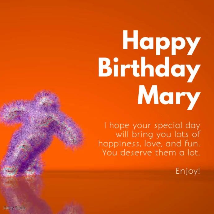 Happy Birthday Funny Greeting Video Wishes Kvadrat (1:1) template