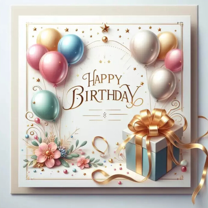 Happy birthday gift card Instagram-Beitrag template