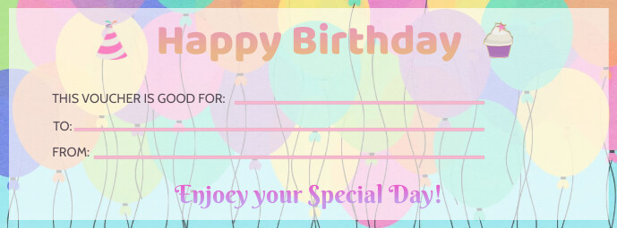 Happy Birthday Gift Certificate Template PosterMyWall Happy Birthday Gift Certificate Template PosterMyWall