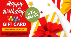 Red Birthday Gift Voucher Facebook Shared Image Template