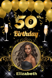 happy birthday greeting card Plakkaat template