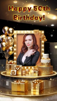 happy birthday greeting card Statut WhatsApp template