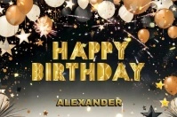 happy birthday greeting card Label template
