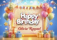 happy birthday greeting card Postcard template