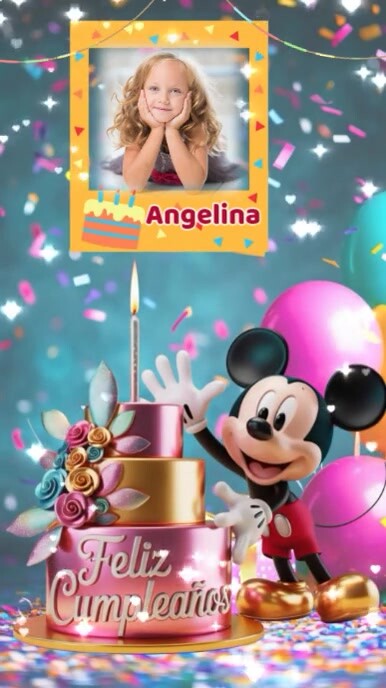 happy birthday greeting card WhatsApp Status template