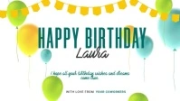 Happy birthday Greeting Card Facebook Cover Video (16:9) template