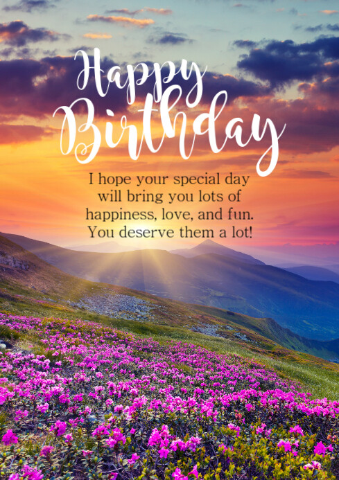 Modele Joyeux Anniversaire Carte De Voeux Fleurs Soleil Souhait Postermywall Modele Joyeux Anniversaire Carte De Voeux Fleurs Soleil Souhait Postermywall