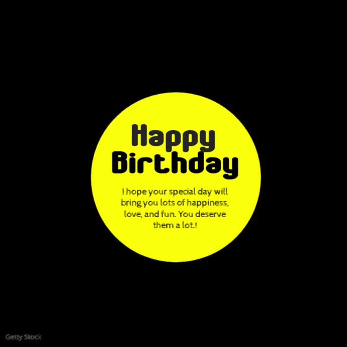 Happy Birthday Greeting Video funny Smileys Kvadrat (1:1) template