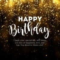 Happy Birthday Greeting Video Name Glam Gold Template Postermywall Happy Birthday Greeting Video Name Glam Gold Template Postermywall