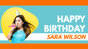 Blue Birthday Celebration Twitter Post Template