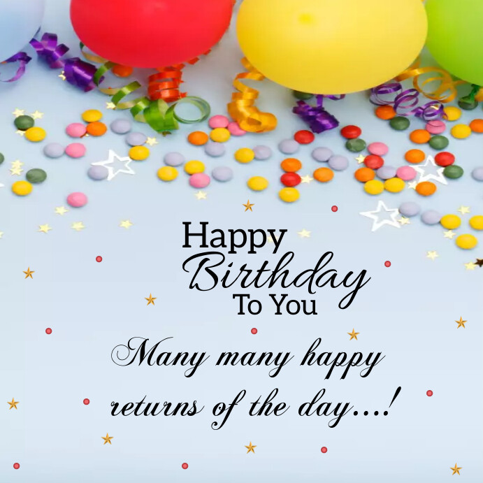 Pinterest Happy Posts happy birthday instagram post Template | PosterMyWall