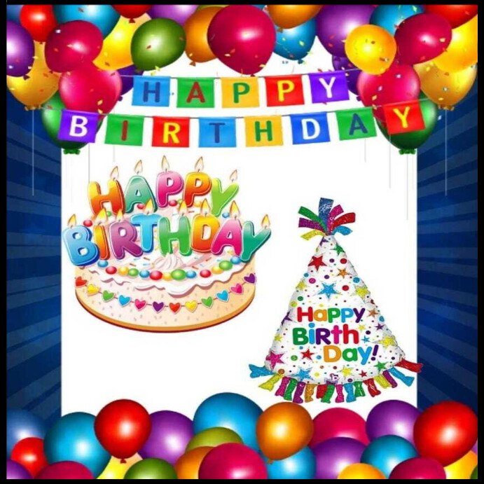 happy birthday instagram post Template PosterMyWall
