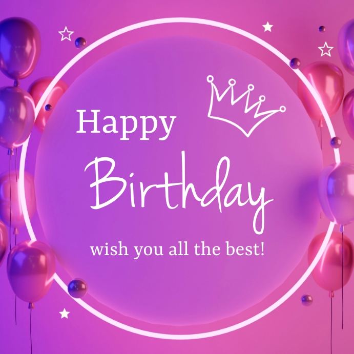 Happy birthday Instagram post Template PosterMyWall