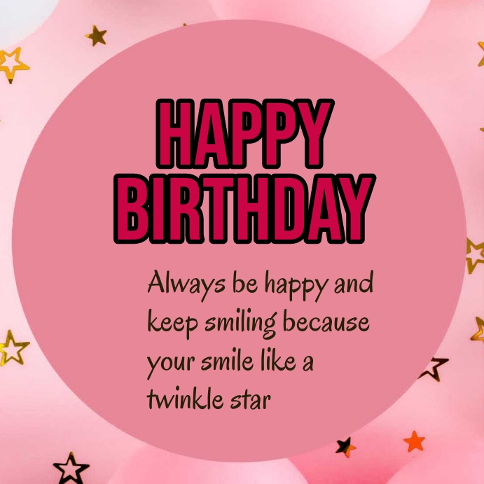 Happy birthday Instagram post template