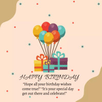 happy birthday instagram post Template | PosterMyWall