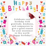 Plantilla de Happy birthday Instagram post | PosterMyWall