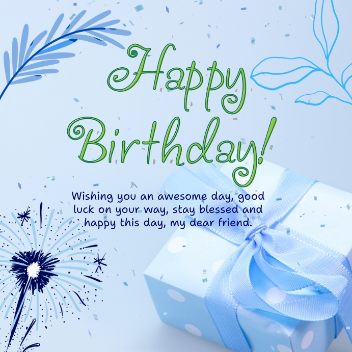 Pinterest Happy Posts Happy birthday instagram post Template | PosterMyWall