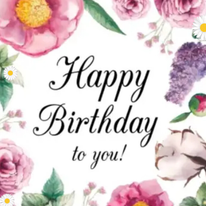 Pinterest Happy Posts Happy birthday Instagram post Template | PosterMyWall