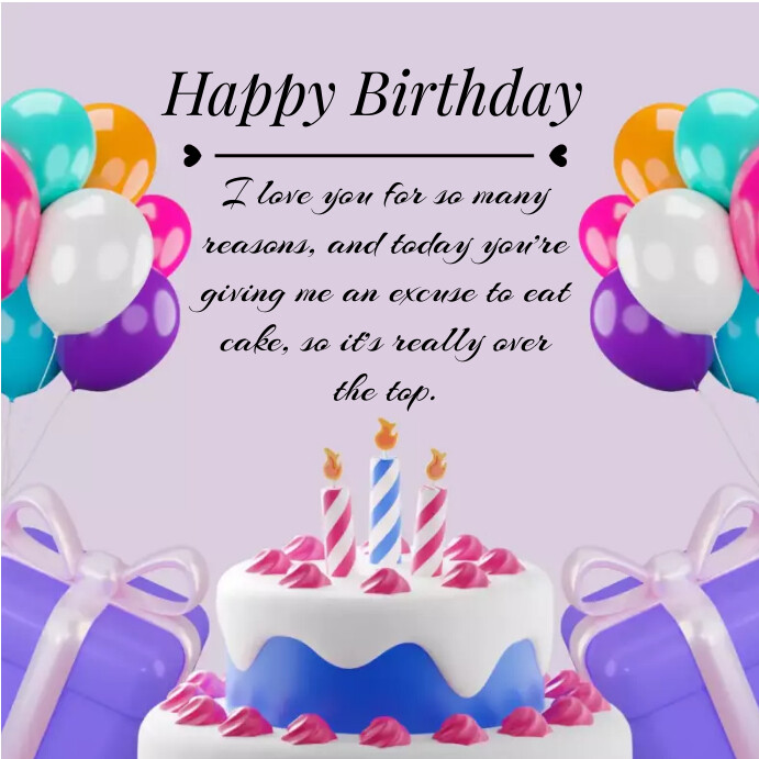 Pinterest Happy Posts Happy Birthday Instagram Post Template | PosterMyWall