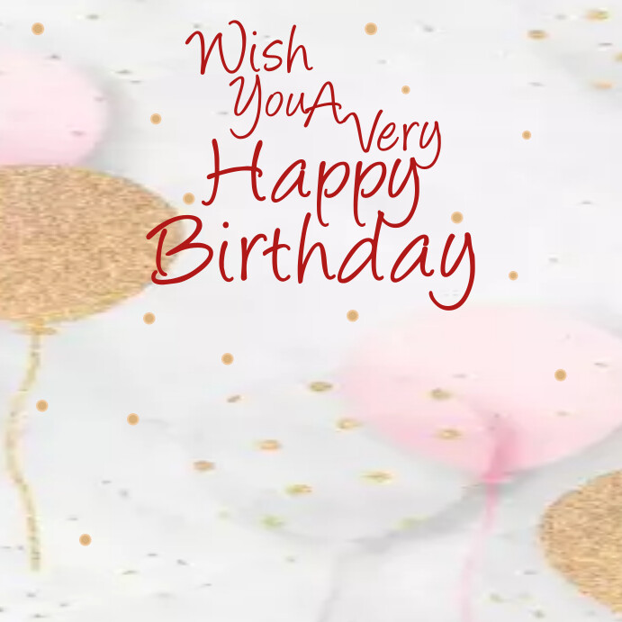 Pinterest Happy Posts happy birthday instagram post Template | PosterMyWall