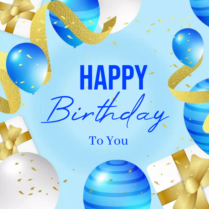 Happy birthday Instagram post Template PosterMyWall