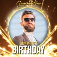 HAPPY BIRTHDAY INSTAGRAM POST TEMPLATE Cuadrado (1:1)