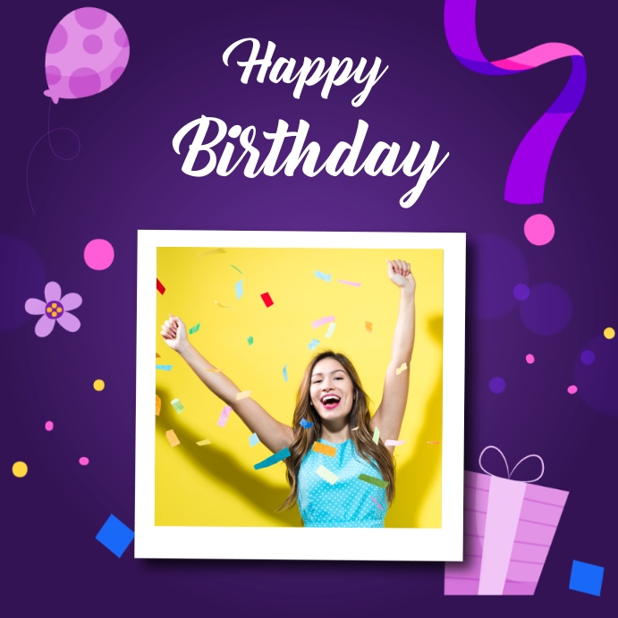 Happy Birthday Instagram Post Template PosterMyWall