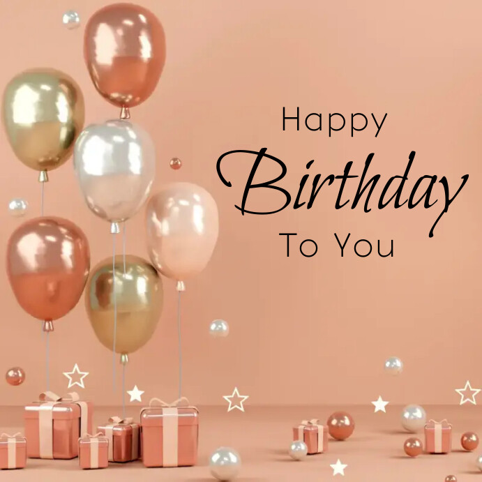 Pinterest Happy Posts Happy birthday Instagram post template. | PosterMyWall