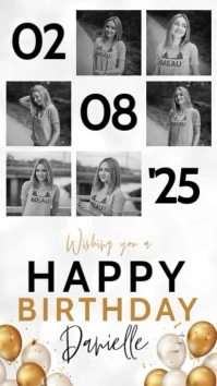 happy birthday instagram story design template