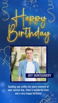 Happy Birthday instagram story design template
