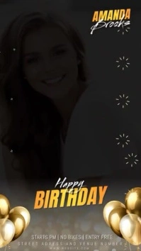 Happy Birthday Instagram story Post template