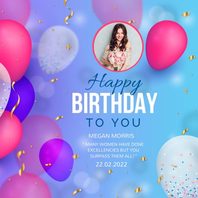 happy birthday instagram story template PosterMyWall