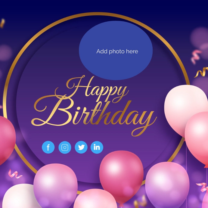 Happy Birthday Instagram template PosterMyWall Happy Birthday Instagram template PosterMyWall