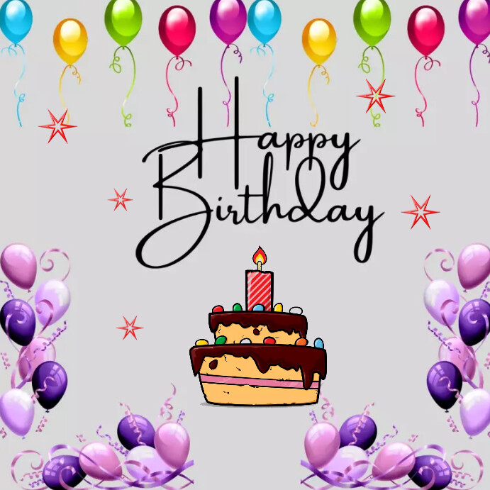 happy birthday instagrame post template