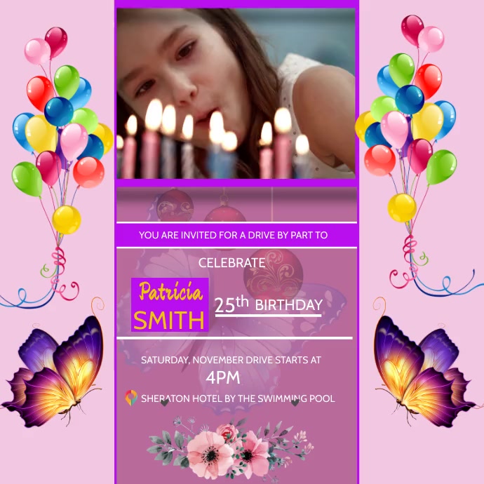 Modele Joyeux Anniversaire Carte D Invitation Conception Flyer Postermywall Modele Joyeux Anniversaire Carte D Invitation Conception Flyer Postermywall